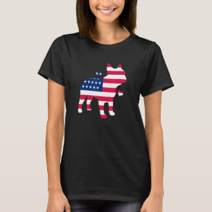 Usa Independence Day American Flag Frenchie French T-Shirt