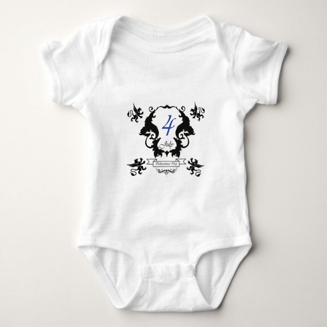 USA Independence Day greeting card Baby Bodysuit (Front)