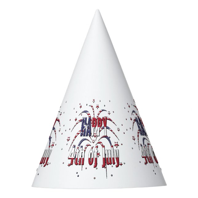 USA Independence Day Happy 4th of July Party Hat (Front)