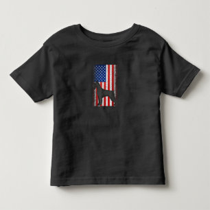 USA Independence Day July 4th American Flag Schnau Toddler T-Shirt