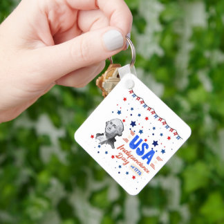 USA Independence Day Key Ring