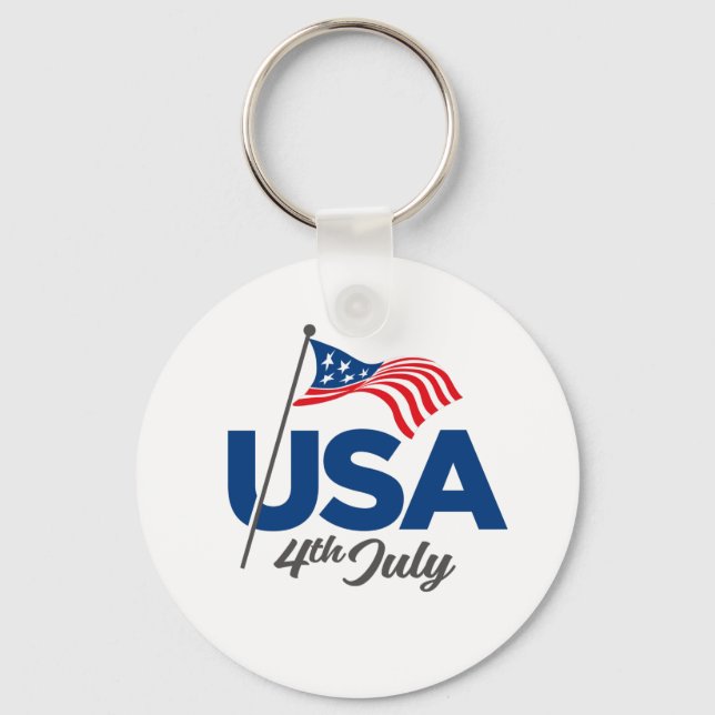 USA Independence Day Key Ring (Front)