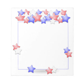 USA Independence Day Patriotic Stars American Notepad