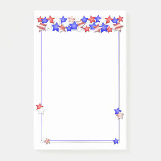 USA Independence Day Patriotic Stars American Post-it Notes