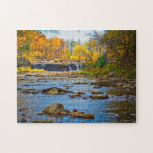 USA, Indiana. Cataract Falls State Recreation Jigsaw Puzzle