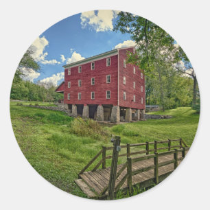 USA, Indiana, Cutler. Adams Mill Classic Round Sticker