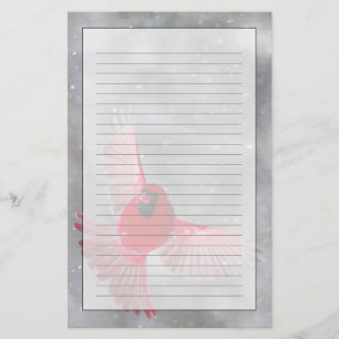 USA, Indiana, Indianapolis. A male cardinal Stationery