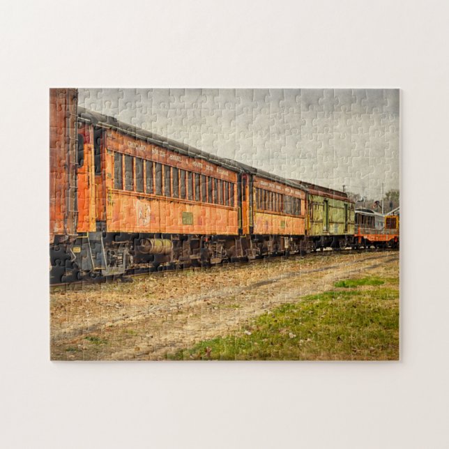 USA, Indiana. The North Mudson Railroad Museum Jigsaw Puzzle (Horizontal)