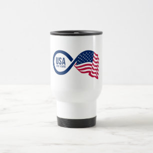 USA Infinity Flag Travel Mug
