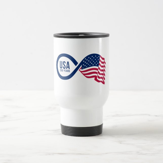 USA Infinity Flag Travel Mug (Center)