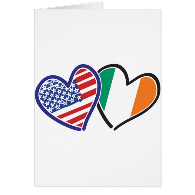 USA Ireland Heart Flags (Front)