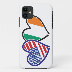 USA Ireland Heart Flags iPhone 11 Case