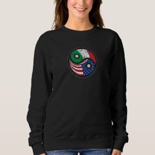 USA & Italy   American Italian Flag Sweatshirt