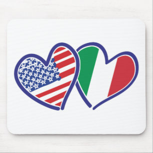 USA---Italy-Love Mouse Pad