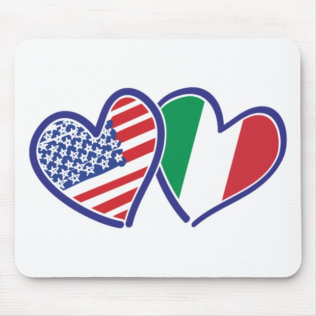USA---Italy-Love Mouse Pad (Front)