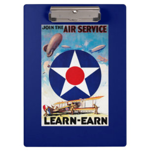 USA - Join the Air Service Learn-Earn Clipboard