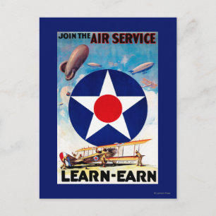 USA - Join the Air Service Learn-Earn Postcard