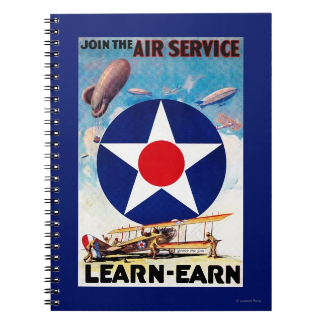 USA - Join the Air Service Learn-Earn Spiral Notebook (Front)