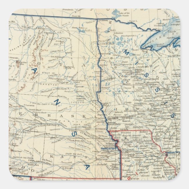 USA June 1862 Square Sticker (Front)