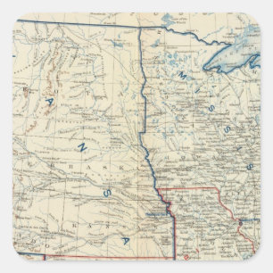 USA June 1862 Square Sticker