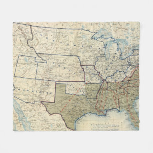 USA June 1864 Fleece Blanket
