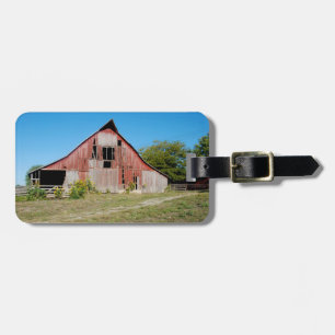 USA, Kansas, Old Red Barn Luggage Tag