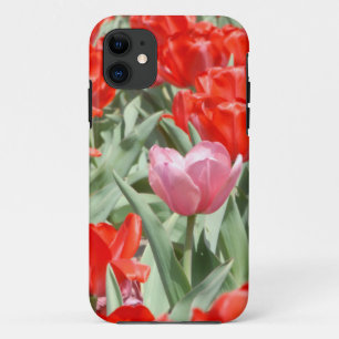 USA, Kansas, Red Tulips With One Pink Tulip Case-Mate iPhone Case