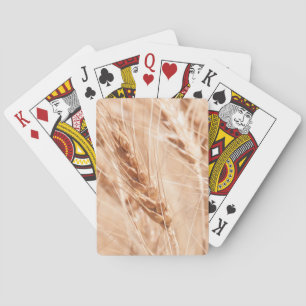 USA, Kansas, Wheat At Harvest Time Playing Cards