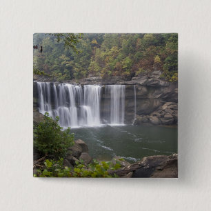 USA - Kentucky. Cumberland Falls on the 15 Cm Square Badge