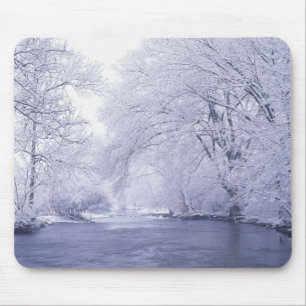 USA, Kentucky, Louisville. Snow covered Mouse Pad