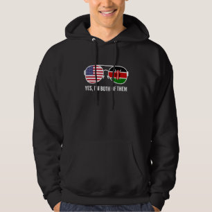 Usa Kenya Flag Sunglasses Kenyan Americans Hoodie
