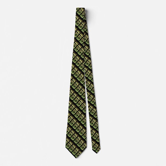 USA khaki camouflage sign Tie (Front)
