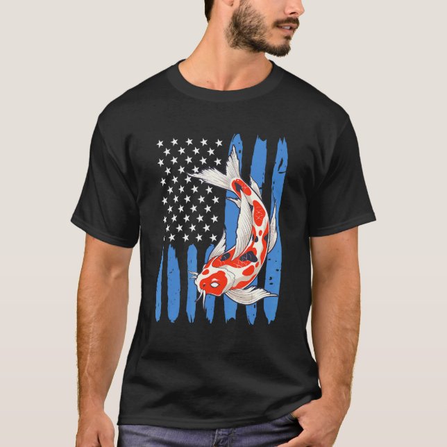 Usa Koi Carp Koi Pond Fish Pond 2 T-Shirt (Front)