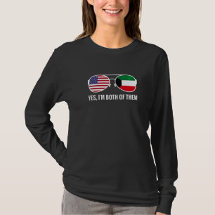 Usa Kuwait Flag Sunglasses Kuwaiti Americans T-Shirt