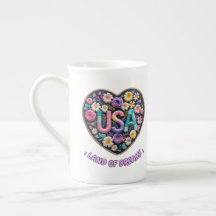 USA Land of Dreams Floral 3D Embroidery Art