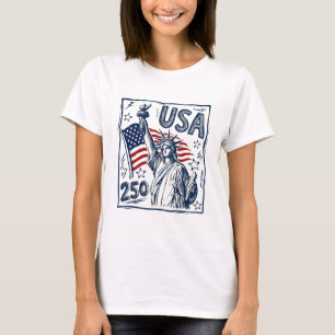 USA Liberty 250 Sketch American Patriot T-Shirt