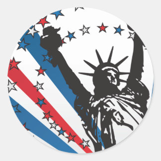 USA Liberty Classic Round Sticker