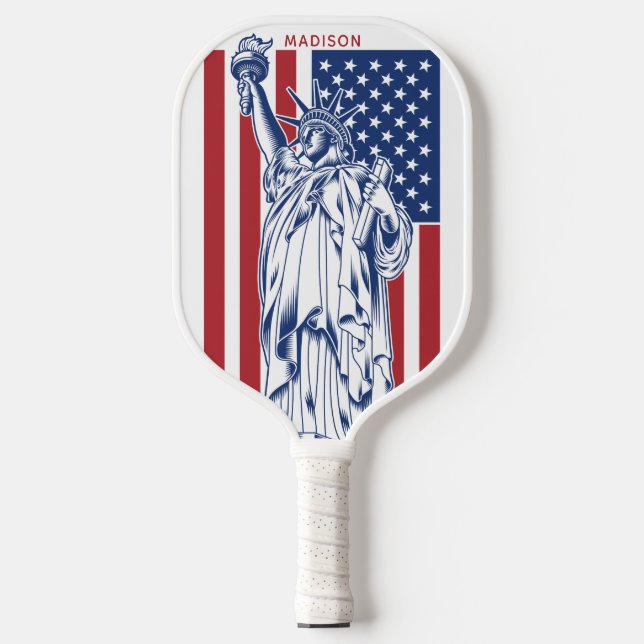 USA Liberty custom name Pickleball Paddle (Front)