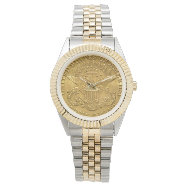 USA Liberty Gold Coin $20 in God we Trust Watch (Front)