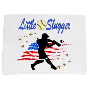 USA LITTLE SLUGGER SOFTBALL GIRLS DESIGN LARGE GIFT BAG