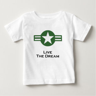 USA Living The Dream Green Baby T-Shirt