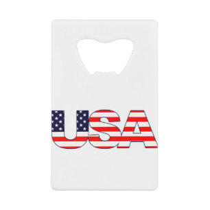 USA Logo Initials with American flag