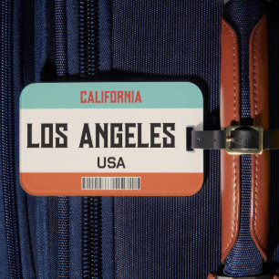 USA LOS ANGELES CALIFORNIA LISENCE PLATE LUGGAGE TAG