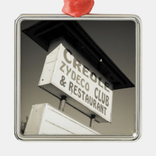 USA, Louisiana, Henderson. Creole Zydeco Music Metal Tree Decoration