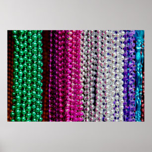 USA, Louisiana, New Orleans. Mardi Gras Beads Poster