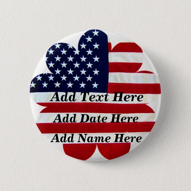 USA-Love 6 Cm Round Badge (Front)