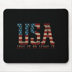 Usa Love It Or Leave It America Vote For Donald Tr Mouse Pad