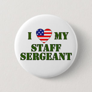 USA- LOVE -Sergeant 6 Cm Round Badge
