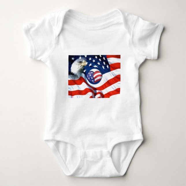 USA Lover_ Baby Bodysuit (Front)