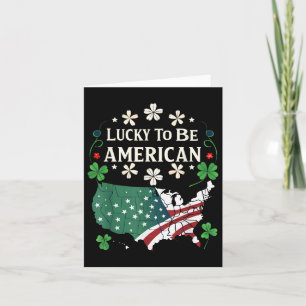 Usa Lucky Clover Map - Shamrock American St. Card